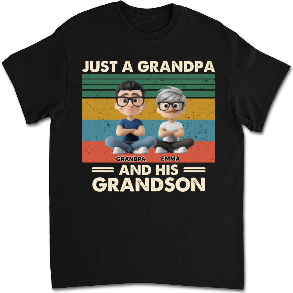 Grandpa And Grandkids - Personalized Custom Shirt - Image 7
