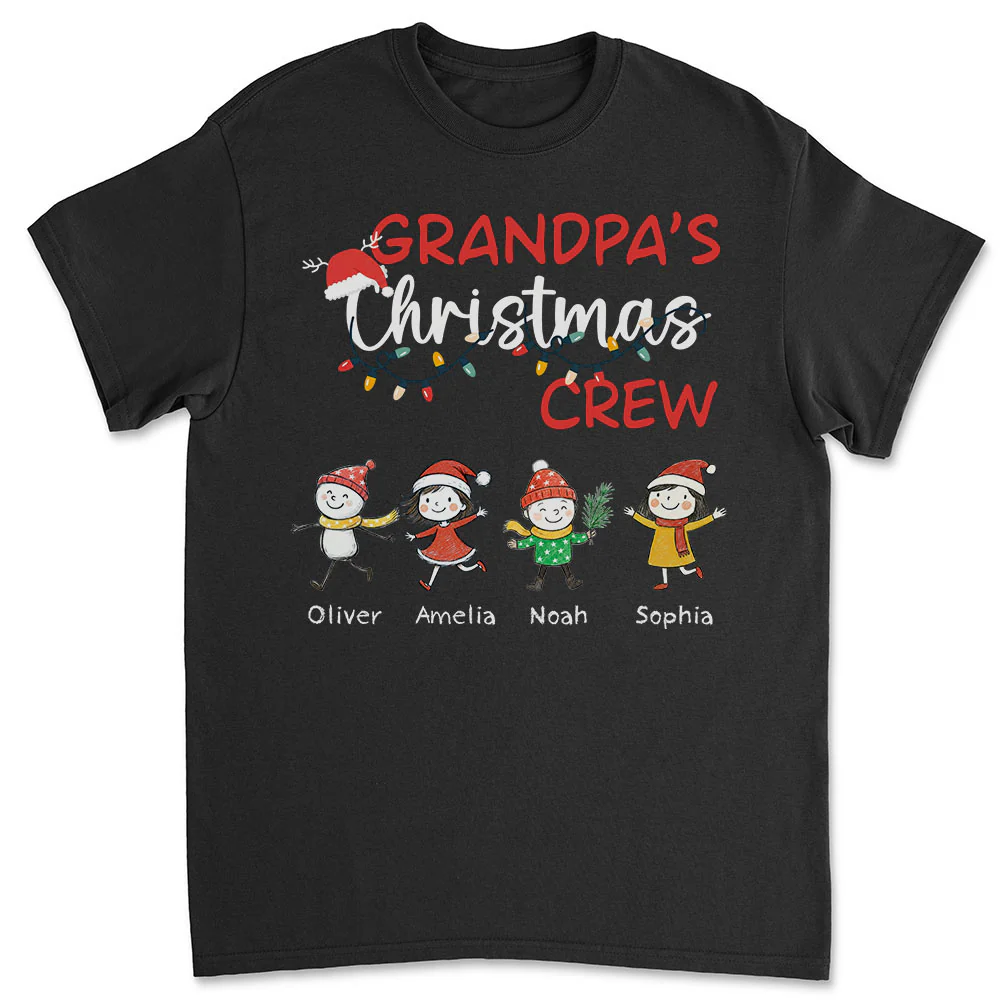 Grandpa Christmas Crew Always Ready - Personalized Custom Shirt