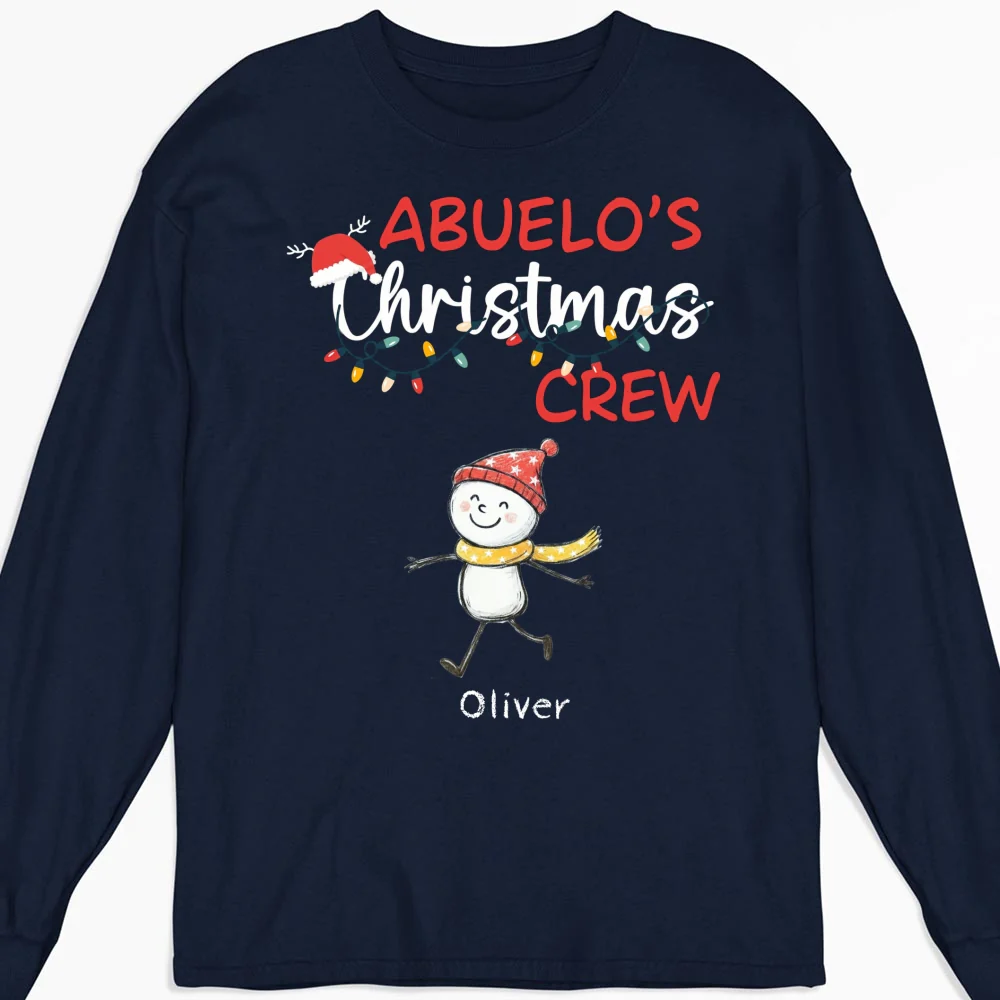 Grandpa Christmas Crew Always Ready - Personalized Custom Shirt - Image 13