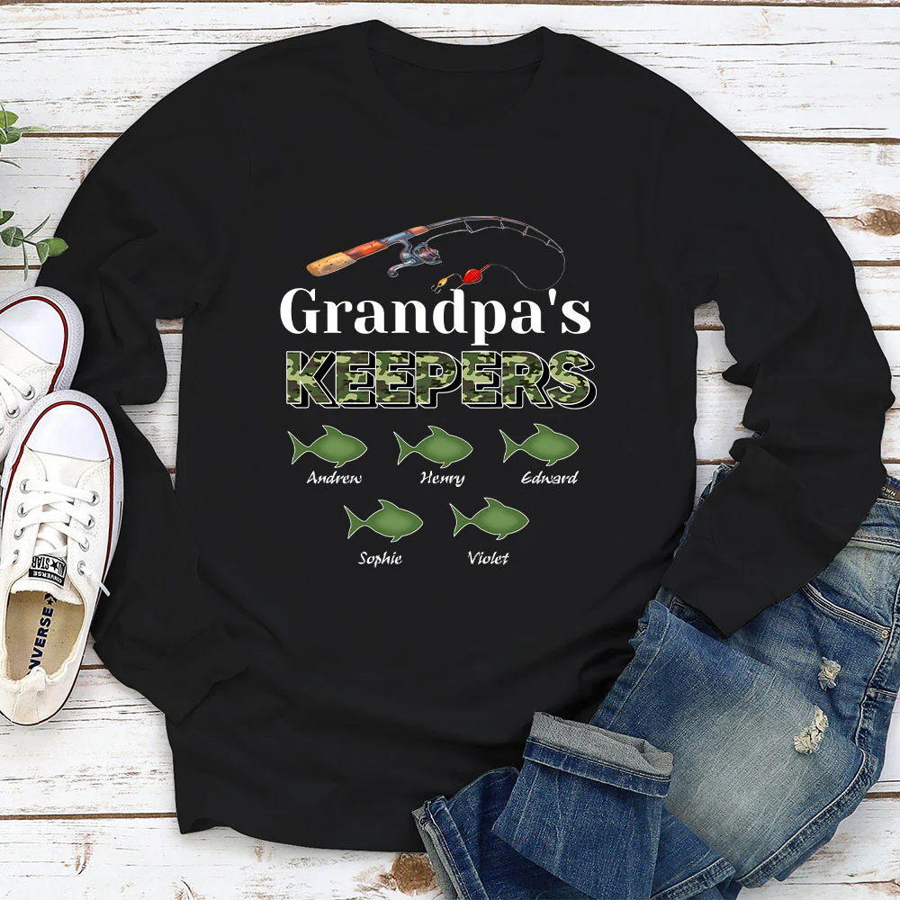 Grandpa Keepers - Personalized Custom Shirt - Image 5