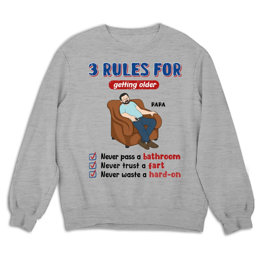 Grandpa Rules Laugh Leak Repeat - Personalized Custom Shirt - Image 13