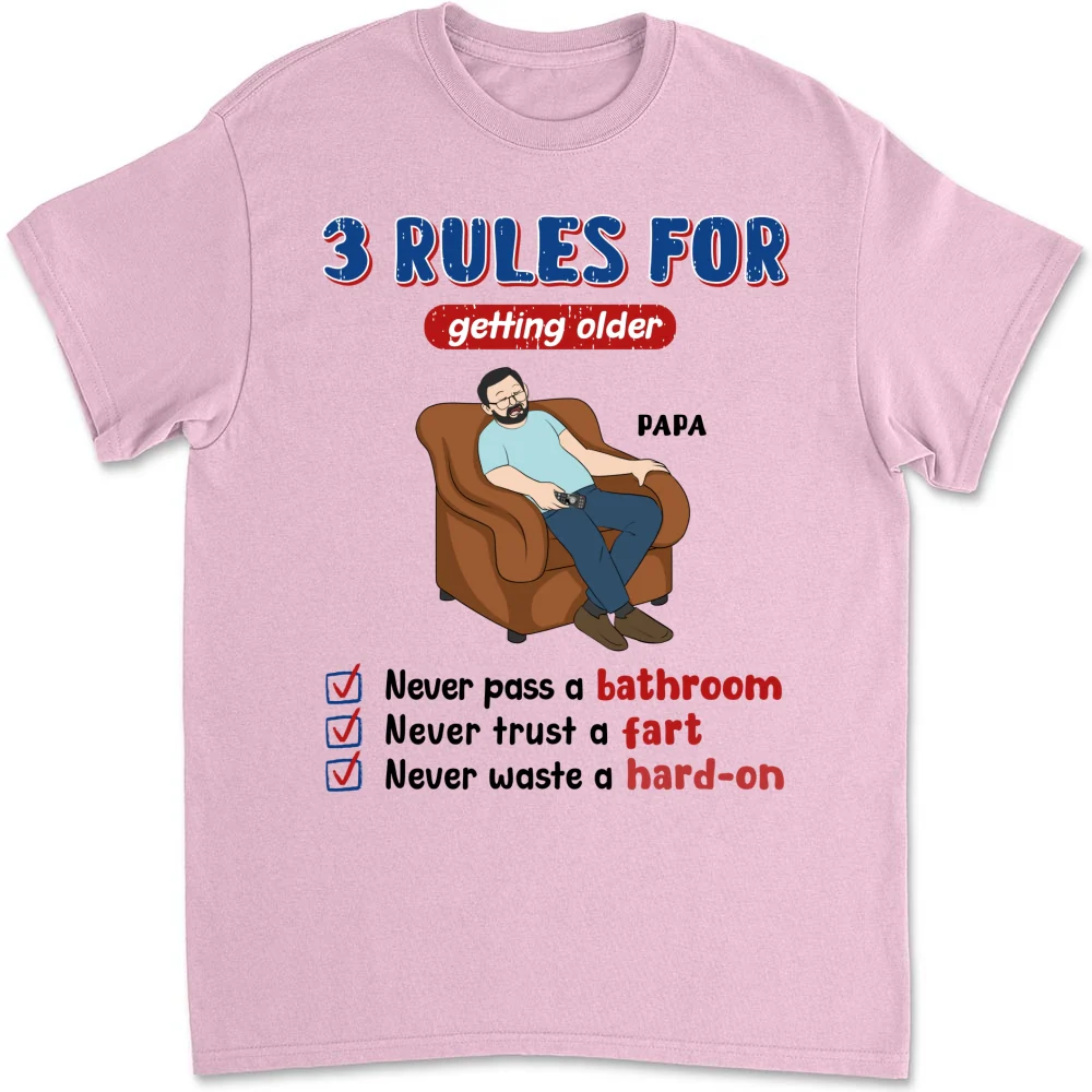 Grandpa Rules Laugh Leak Repeat - Personalized Custom Shirt - Image 8