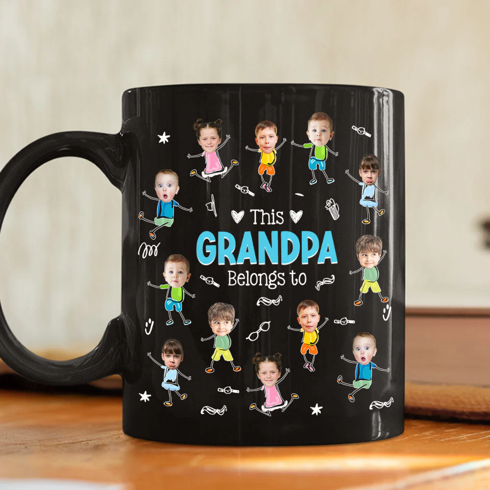 Grandpa This Belongs - Personalized Custom Coffee Mug - Image 2