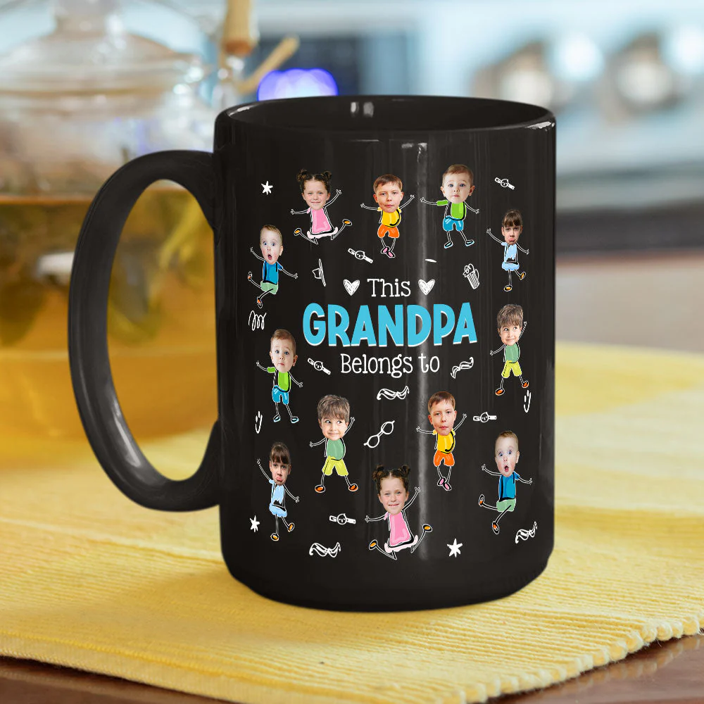 Grandpa This Belongs - Personalized Custom Coffee Mug - Image 4