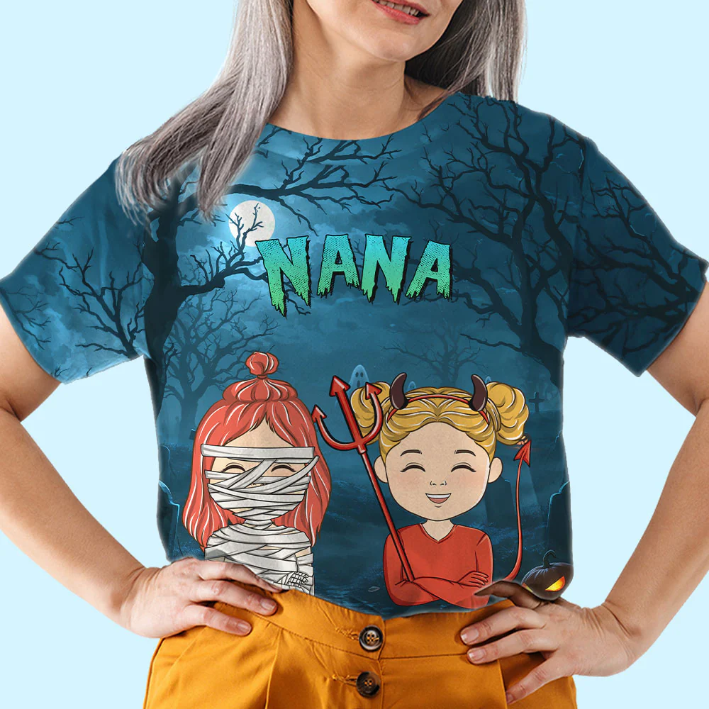 Granny Of My Babies - Personalized Custom All-over-print T-shirt - Image 2