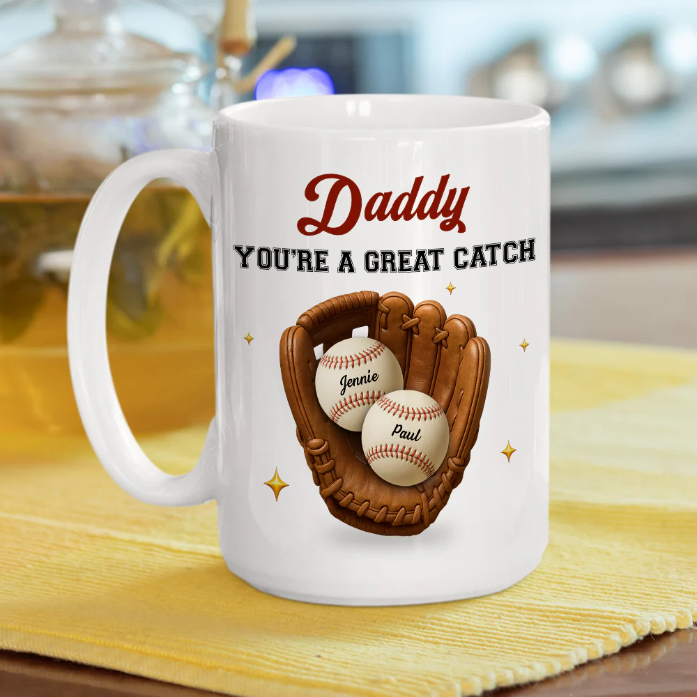 Great Catch - Personalized Custom Coffee Mug - Image 5
