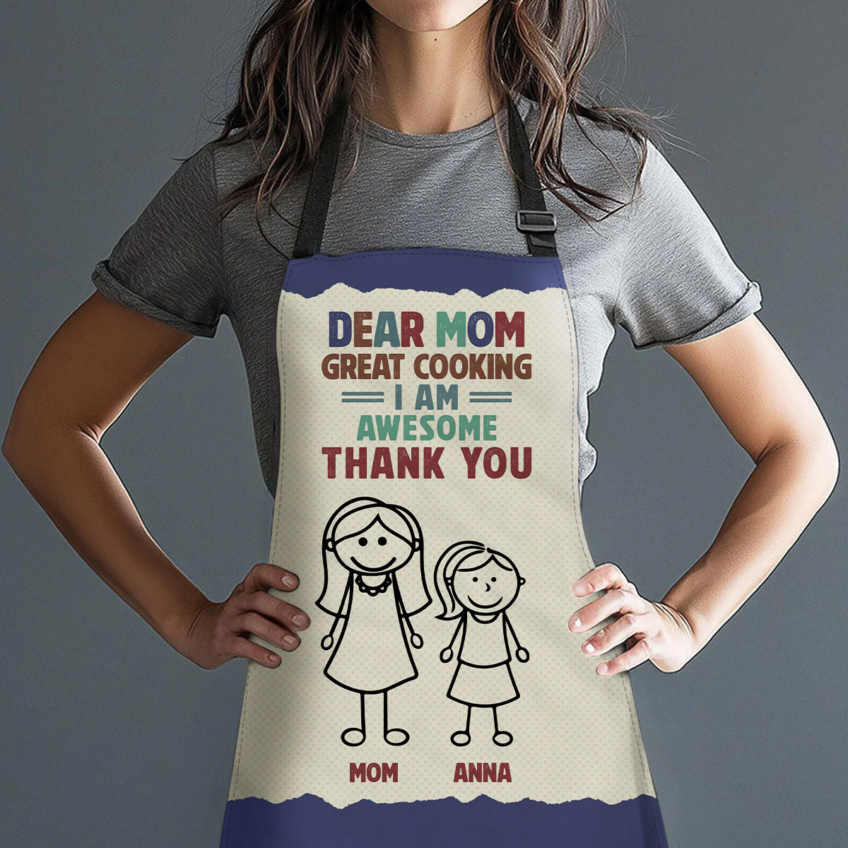 Great Cooking Mom - Personalized Custom Apron - Image 3