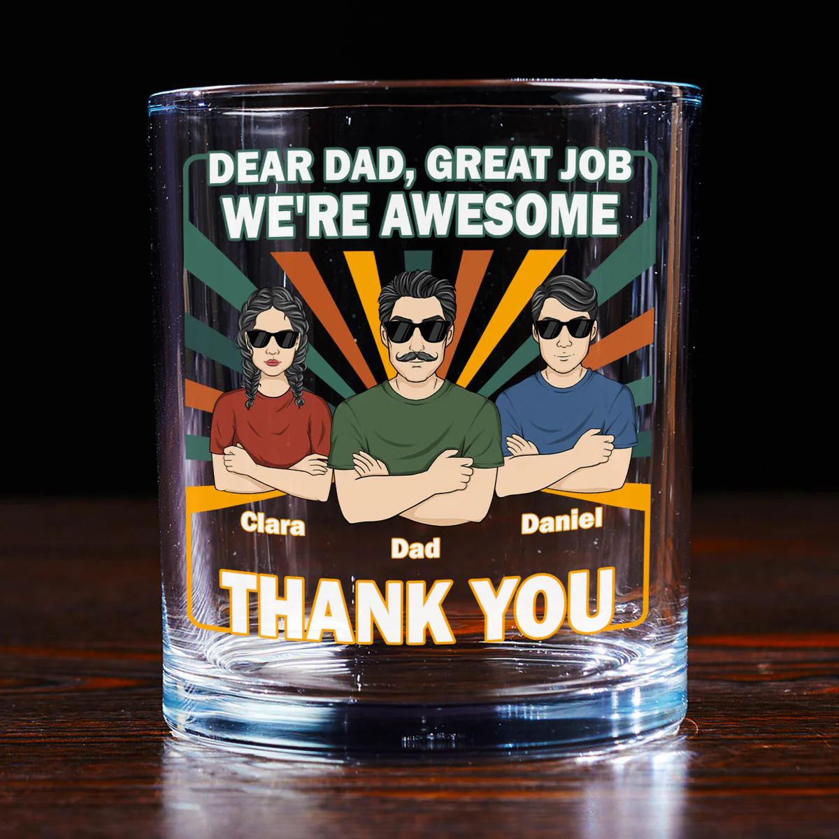 Great Daddy - Personalized Custom Whiskey Glass - Image 5