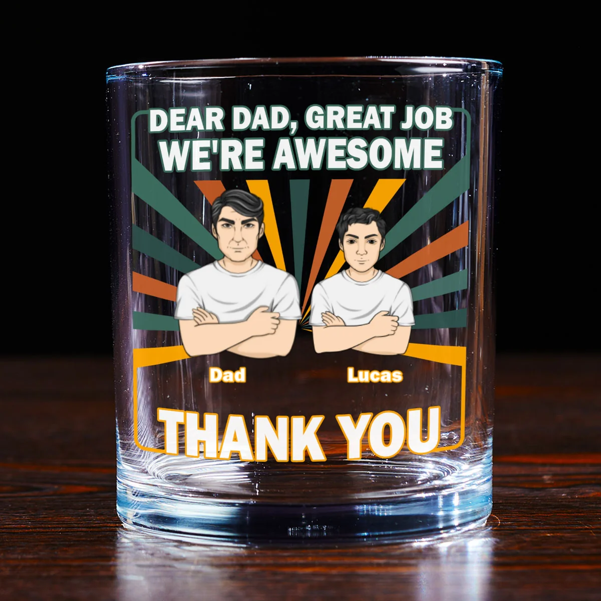 Great Daddy - Personalized Custom Whiskey Glass - Image 6