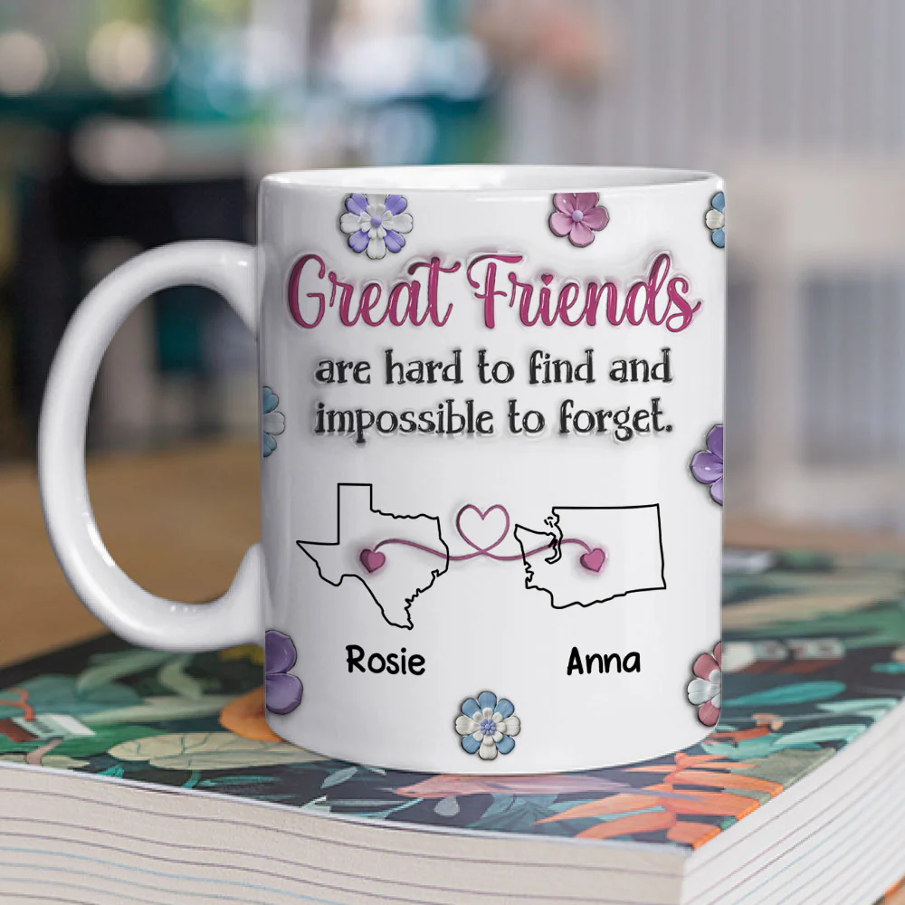 Great Friend - Personalized Custom 3D Inflated Effect Mug - Image 2