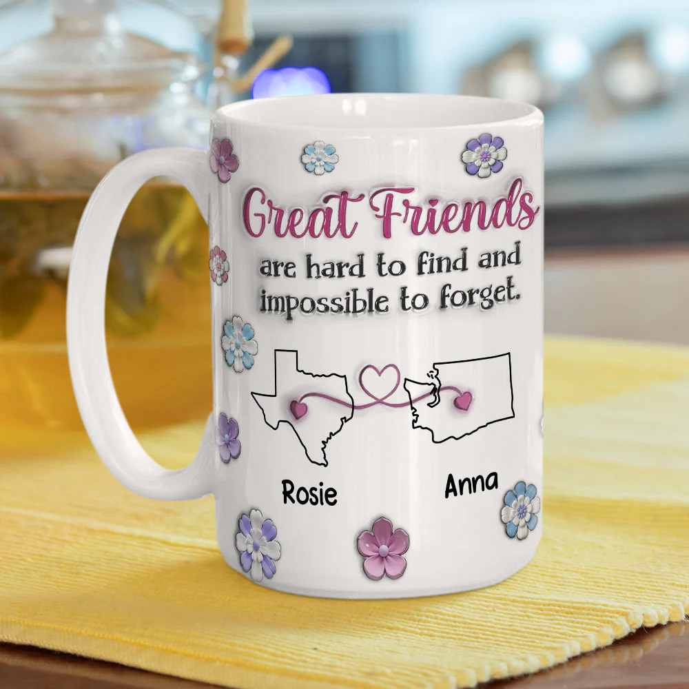 Great Friend - Personalized Custom 3D Inflated Effect Mug - Image 4