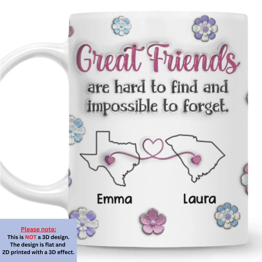 Great Friend - Personalized Custom 3D Inflated Effect Mug - Image 7