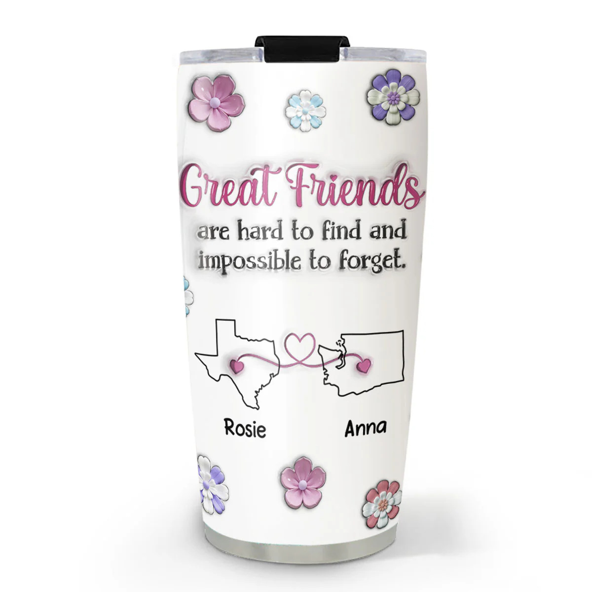 Great Friend - Personalized Custom 3D Inflated Effect Tumbler