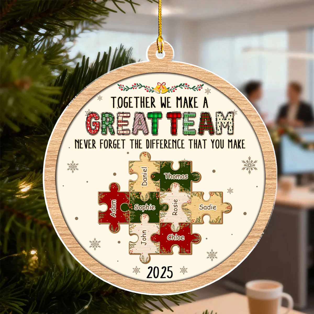 Great Team Puzzle - Personalized Custom Acrylic Ornament