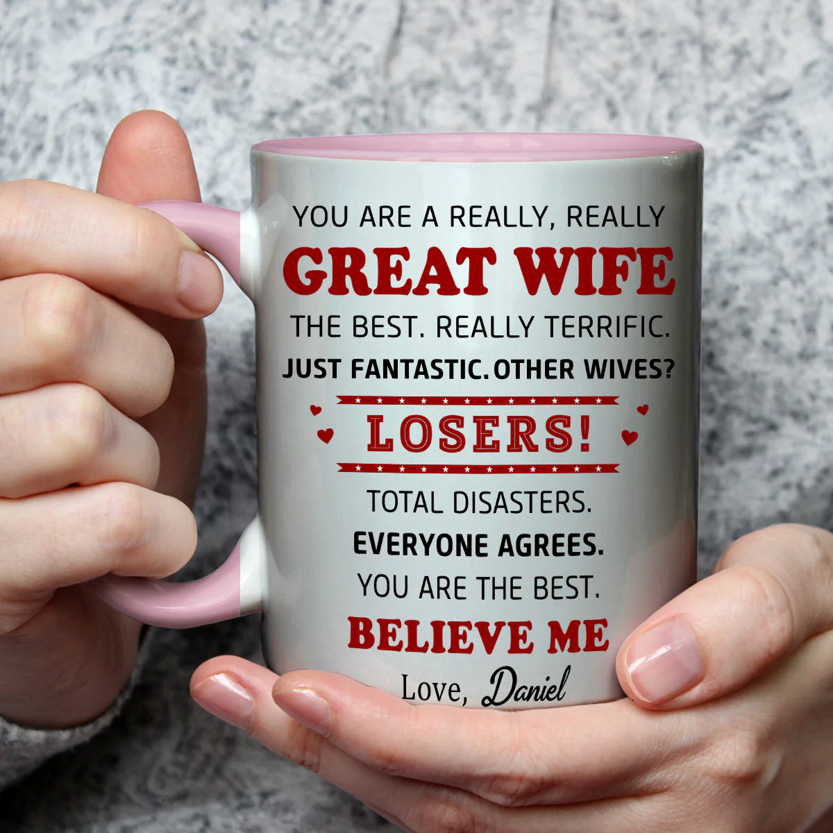 Great Wife - Personalized Custom Accent Mug - Image 4