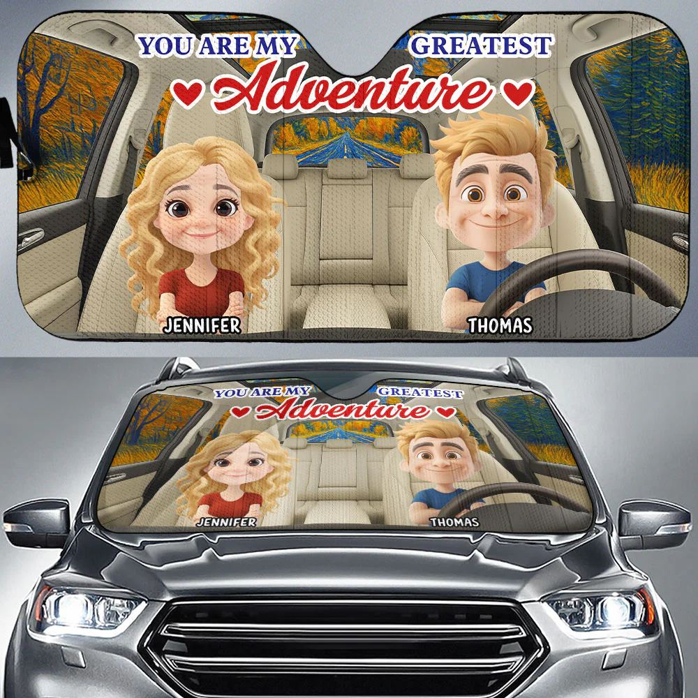Greatest Adventure - Personalized Custom Car Sunshade - Image 2