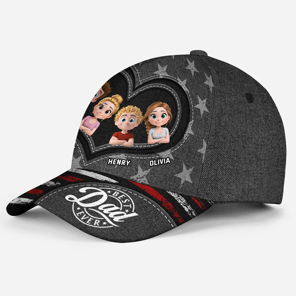 Greatest Dad Of All Time - Personalized Custom Classic Cap - Image 5