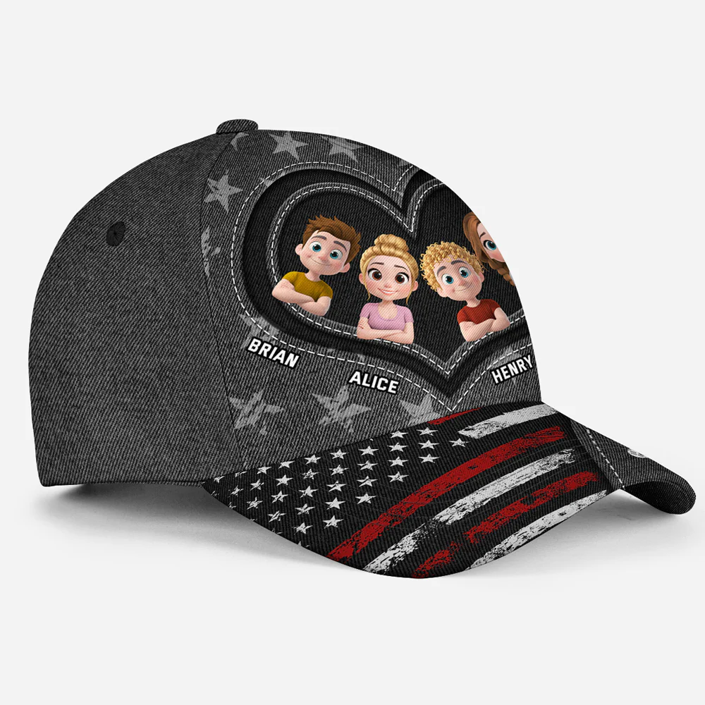 Greatest Dad Of All Time - Personalized Custom Classic Cap - Image 6