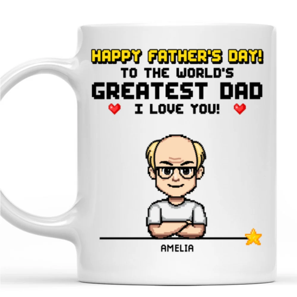 Greatest Dad We Love You - Personalized Custom Coffee Mug - Image 6
