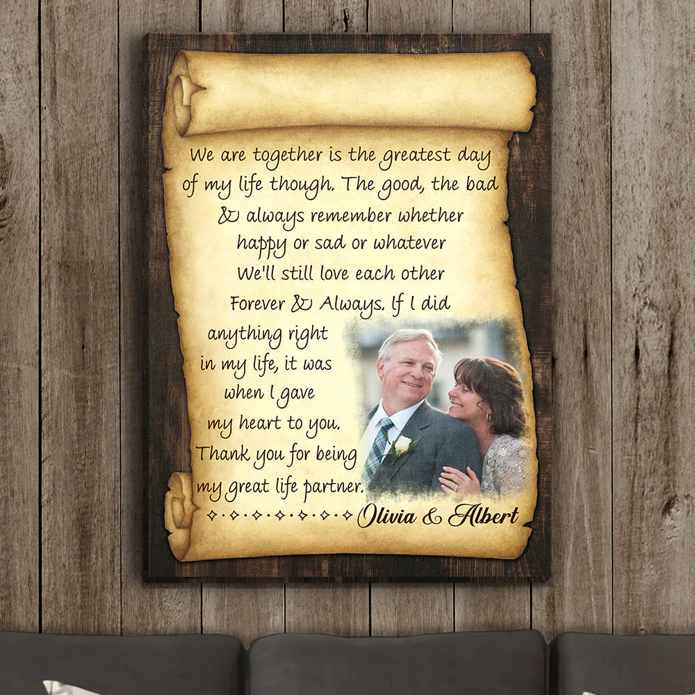 Greatest Day Of My Life - Personalized Custom Photo Canvas - Image 2