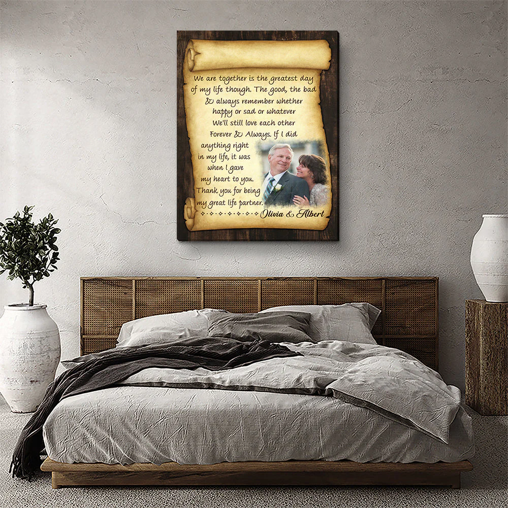 Greatest Day Of My Life - Personalized Custom Photo Canvas - Image 6