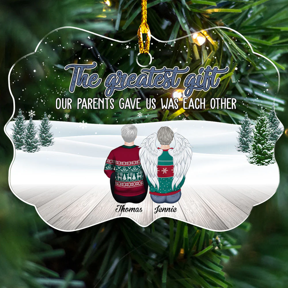 Greatest Gift - Personalized Custom Acrylic Ornament - Image 2