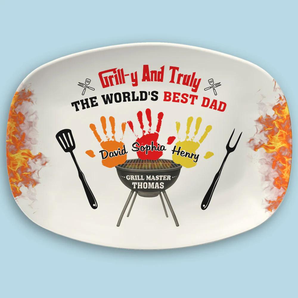 Grilly Love Dad - Personalized Custom Platter