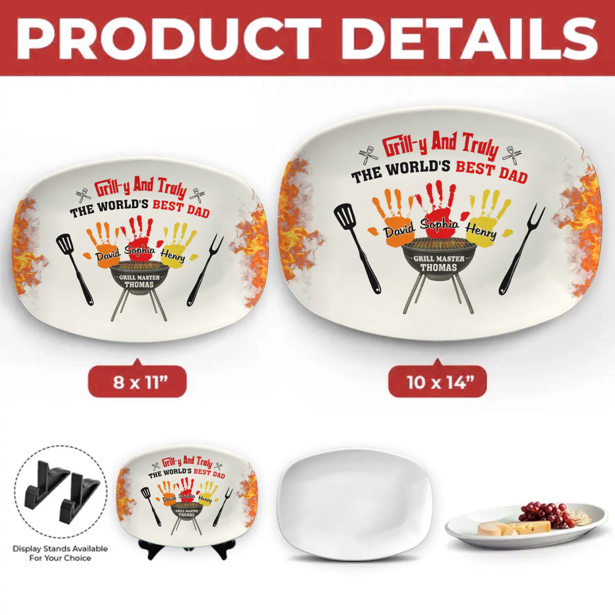 Grilly Love Dad - Personalized Custom Platter - Image 4