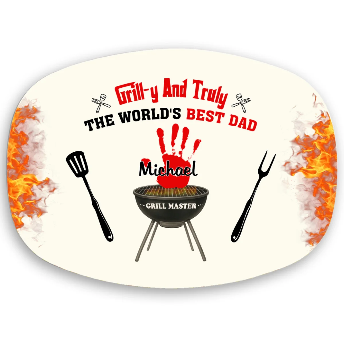 Grilly Love Dad - Personalized Custom Platter - Image 5