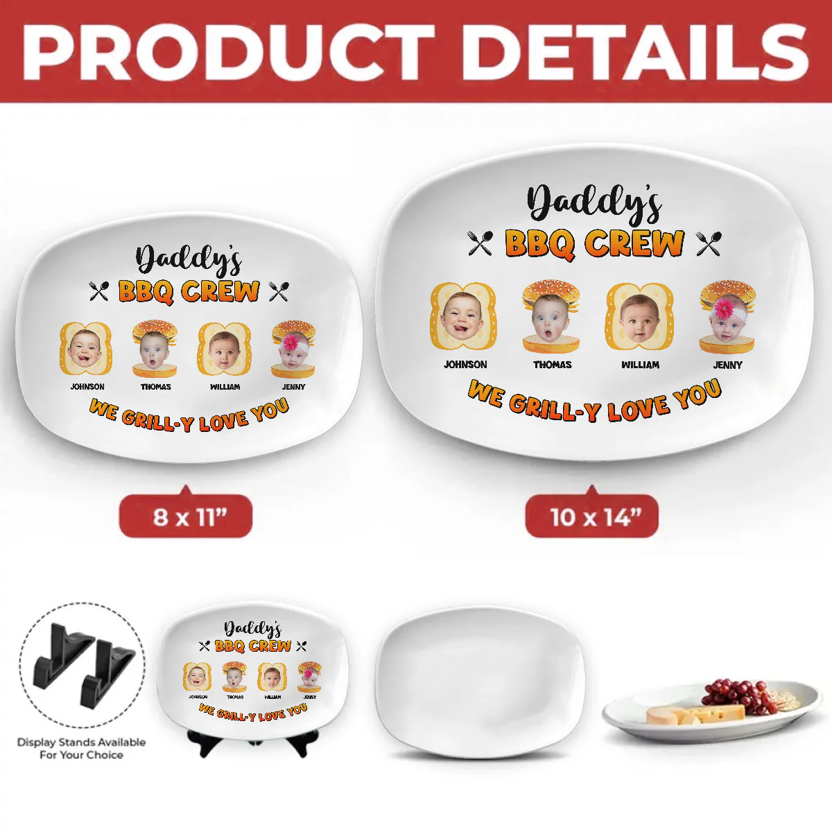 Grilly Love You Dad - Personalized Custom Platter - Image 5