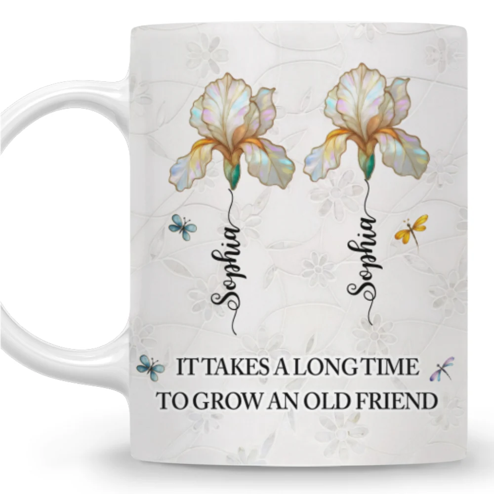 Grow An Old Friend Mother Of Pearl - Personalized Custom Coffee Mug - Image 8