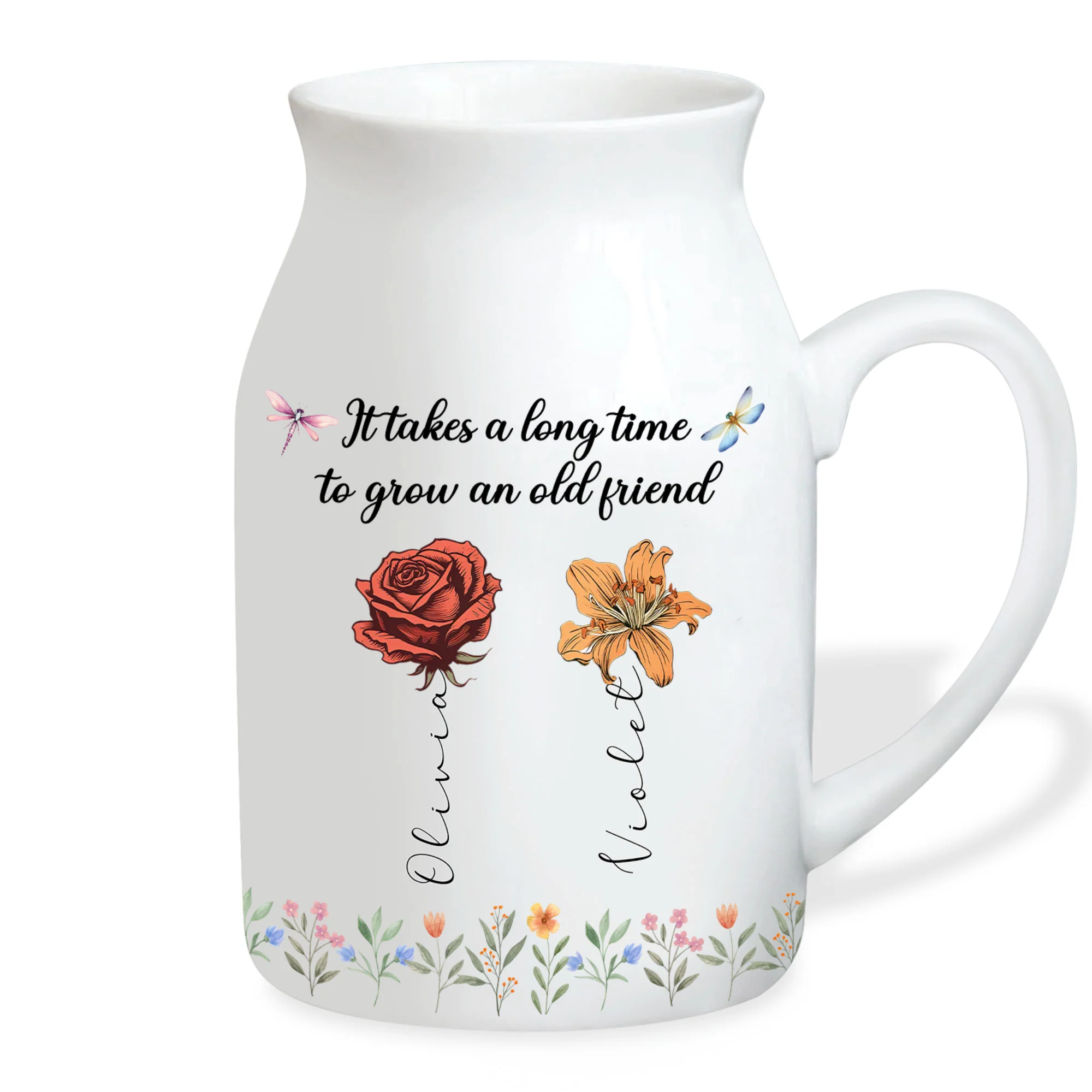 Grow An Old Friend - Personalized Custom Flower Vase