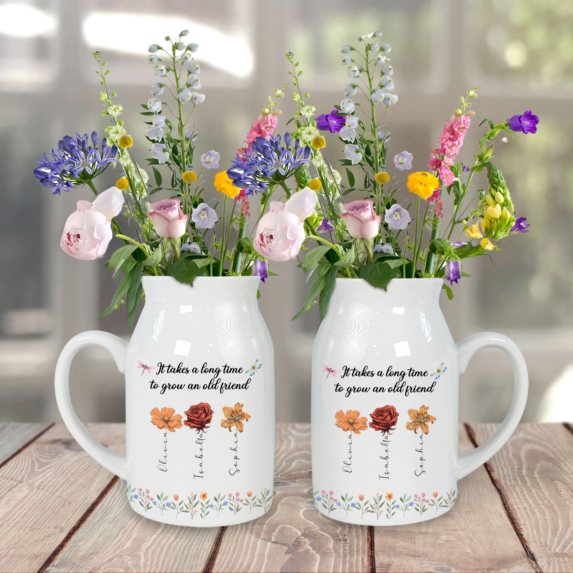 Grow An Old Friend - Personalized Custom Flower Vase - Image 2
