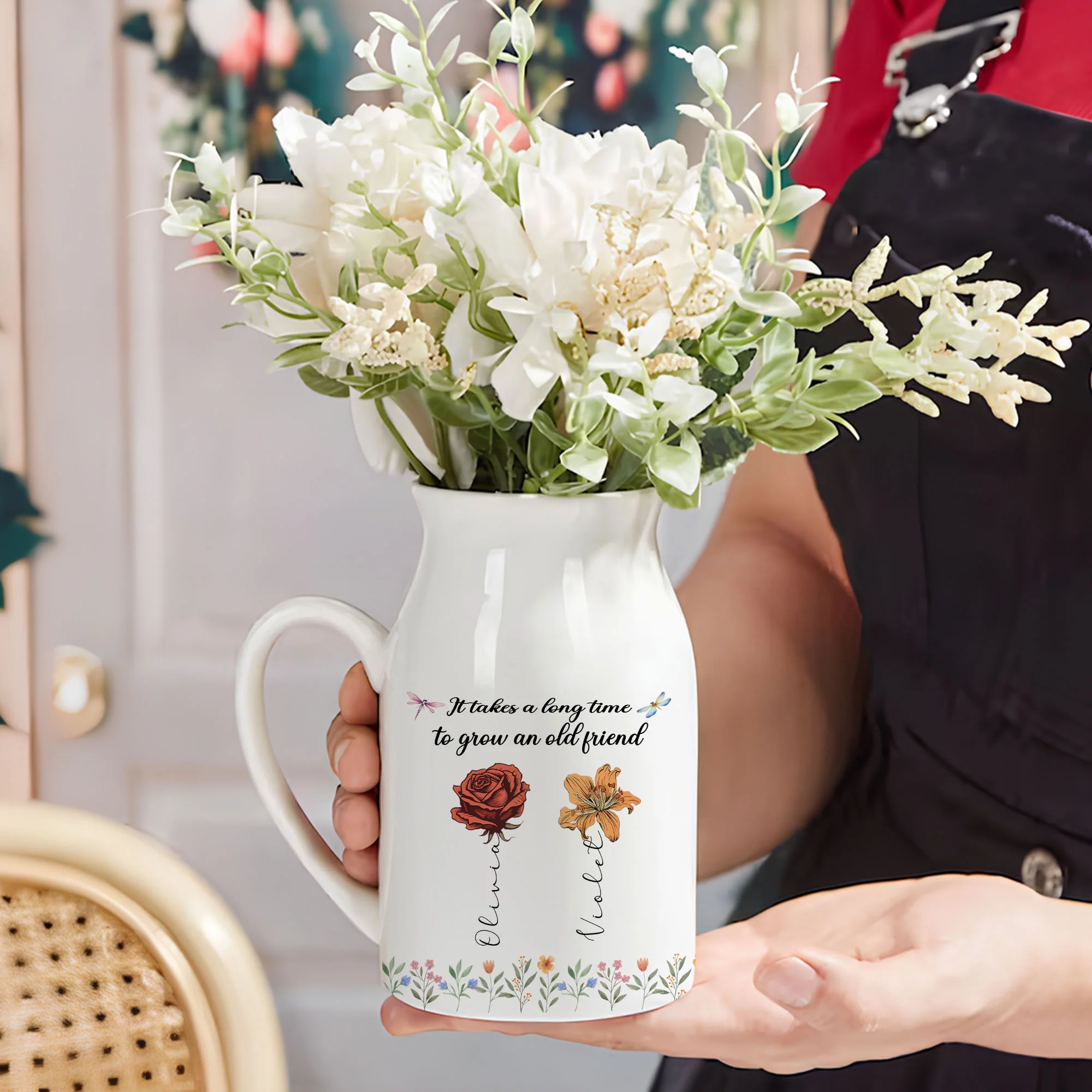 Grow An Old Friend - Personalized Custom Flower Vase - Image 3