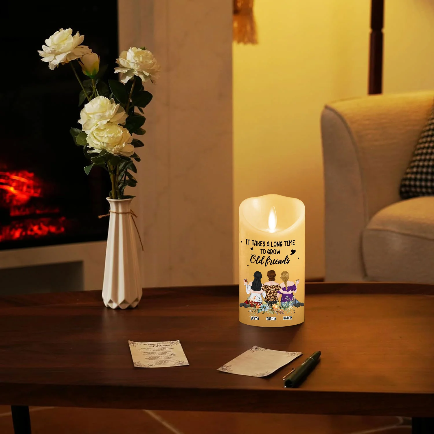 Grow An Old Friend - Personalized Custom LED Candle - Image 3