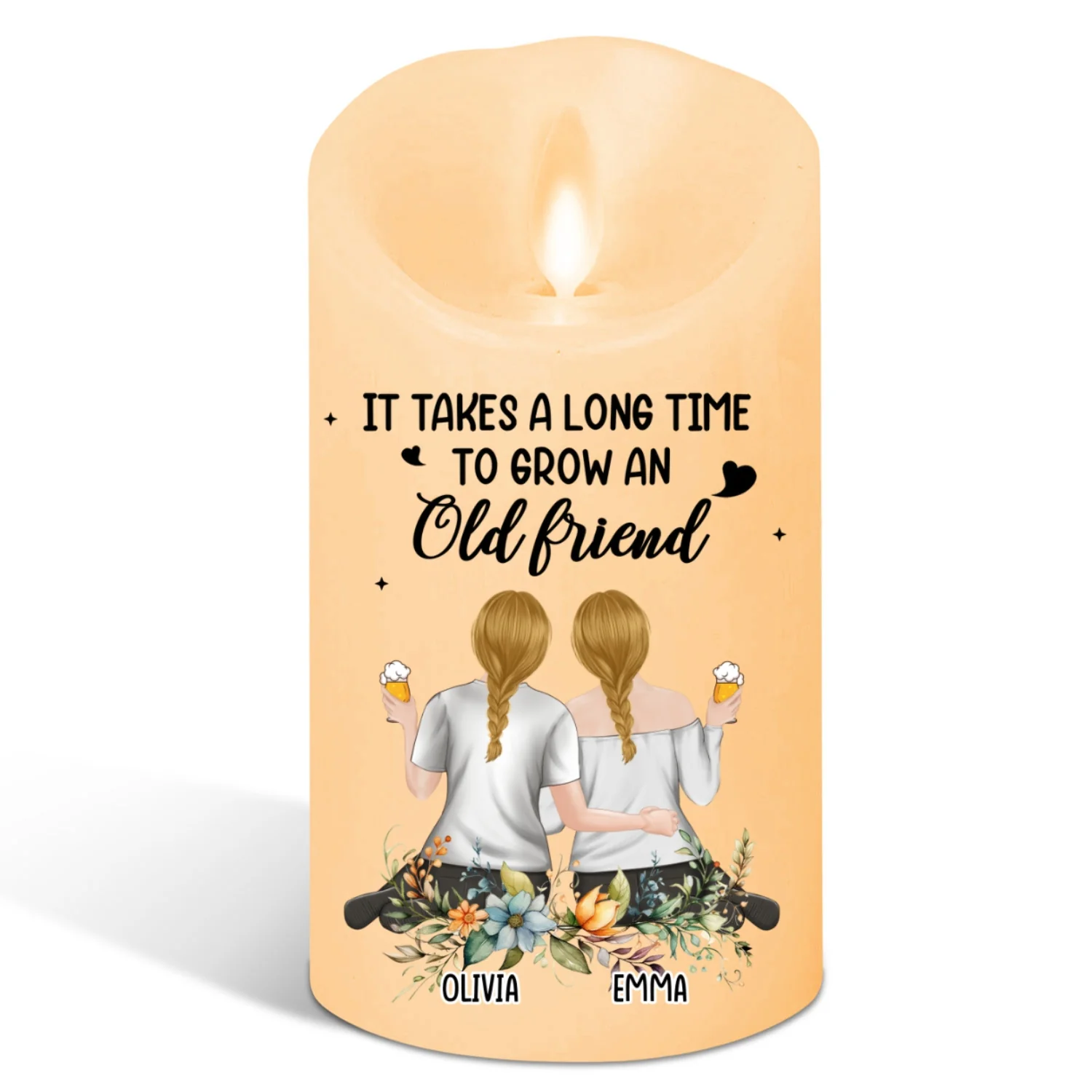 Grow An Old Friend - Personalized Custom LED Candle - Image 6