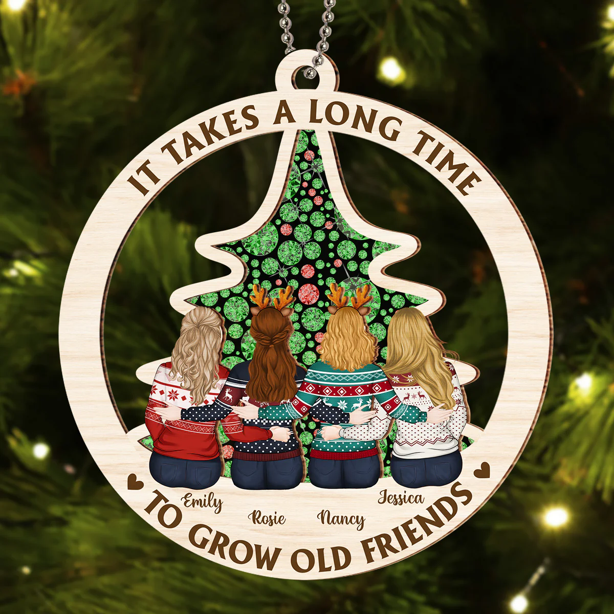 Grow An Old Friend - Personalized Custom Suncatcher Ornament - Image 4