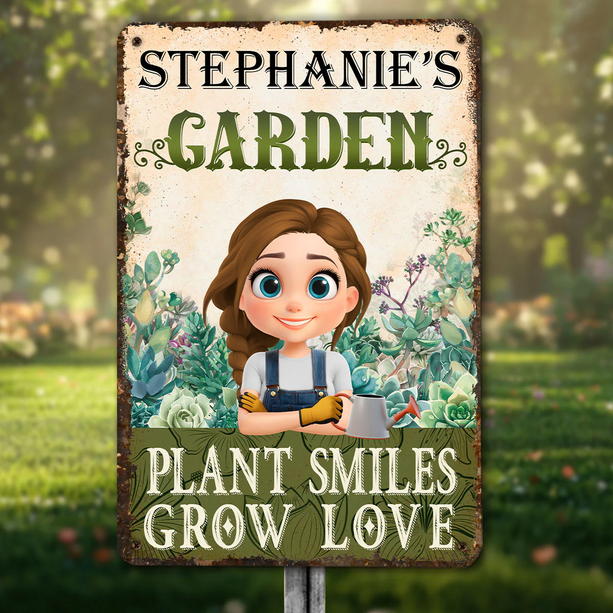 Grow Love - Personalized Custom Metal Sign - Image 2