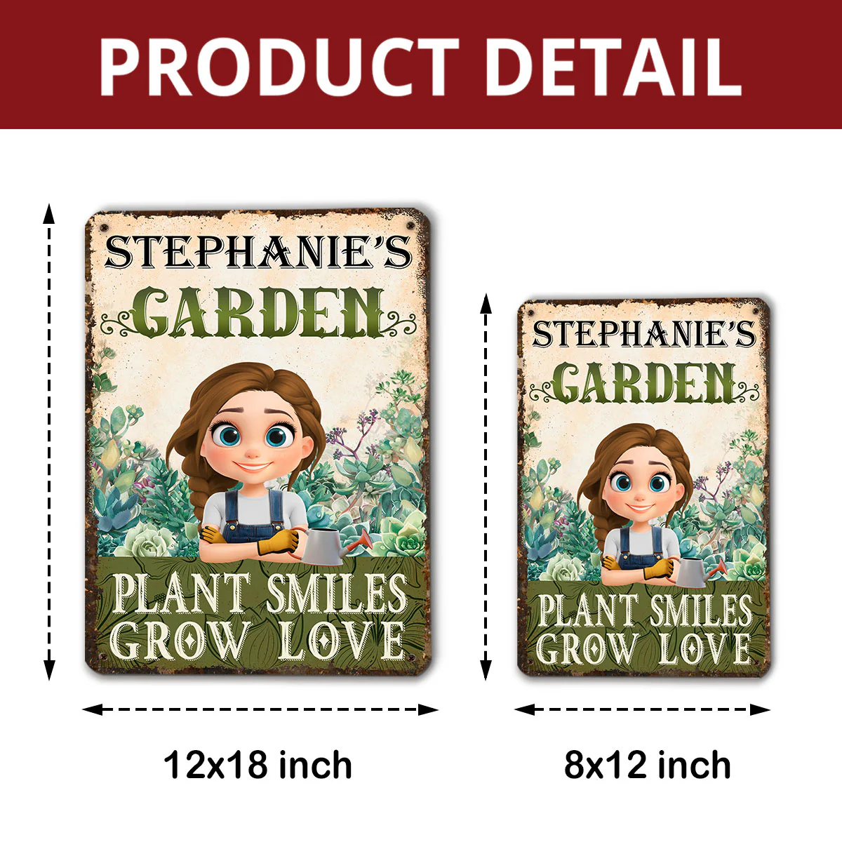 Grow Love - Personalized Custom Metal Sign - Image 4