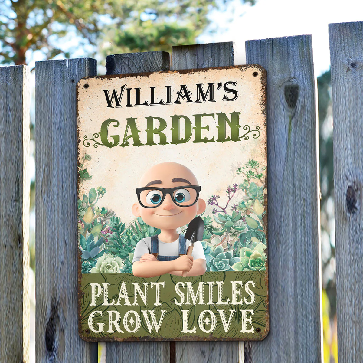 Grow Love - Personalized Custom Metal Sign - Image 5