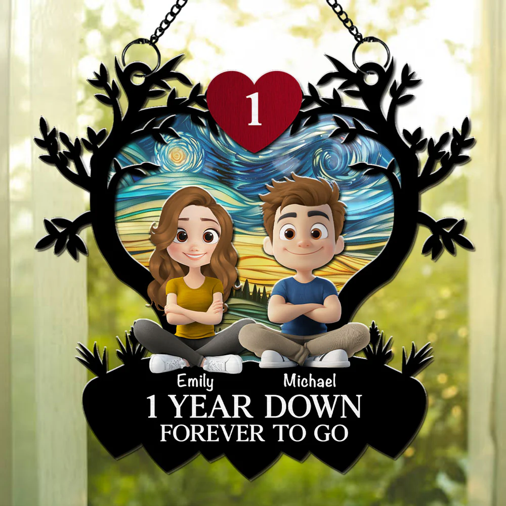 Grow Old Together - Personalized Custom Suncatcher - Image 3