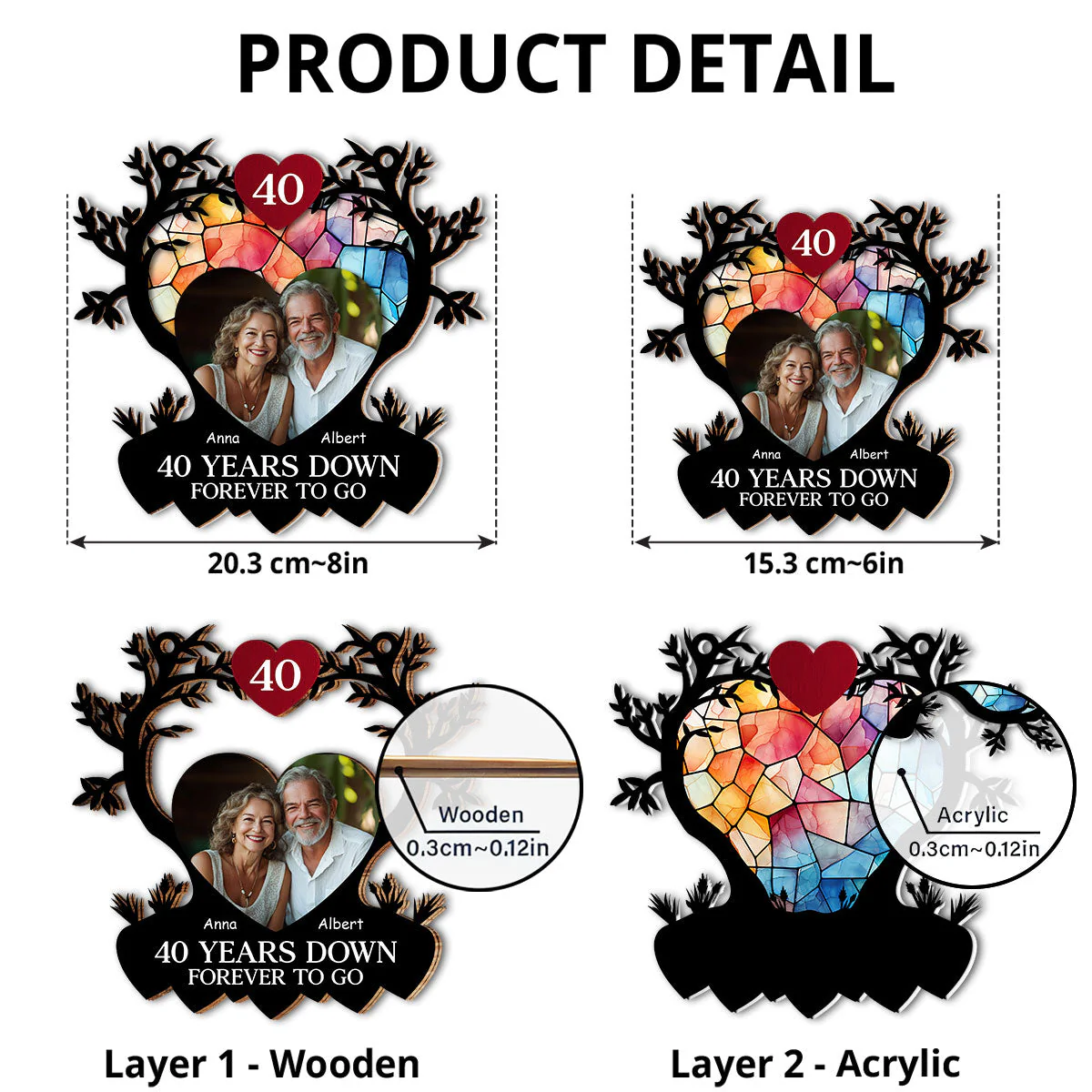 Grow Old With Me - Personalized Custom Suncatcher - Image 3
