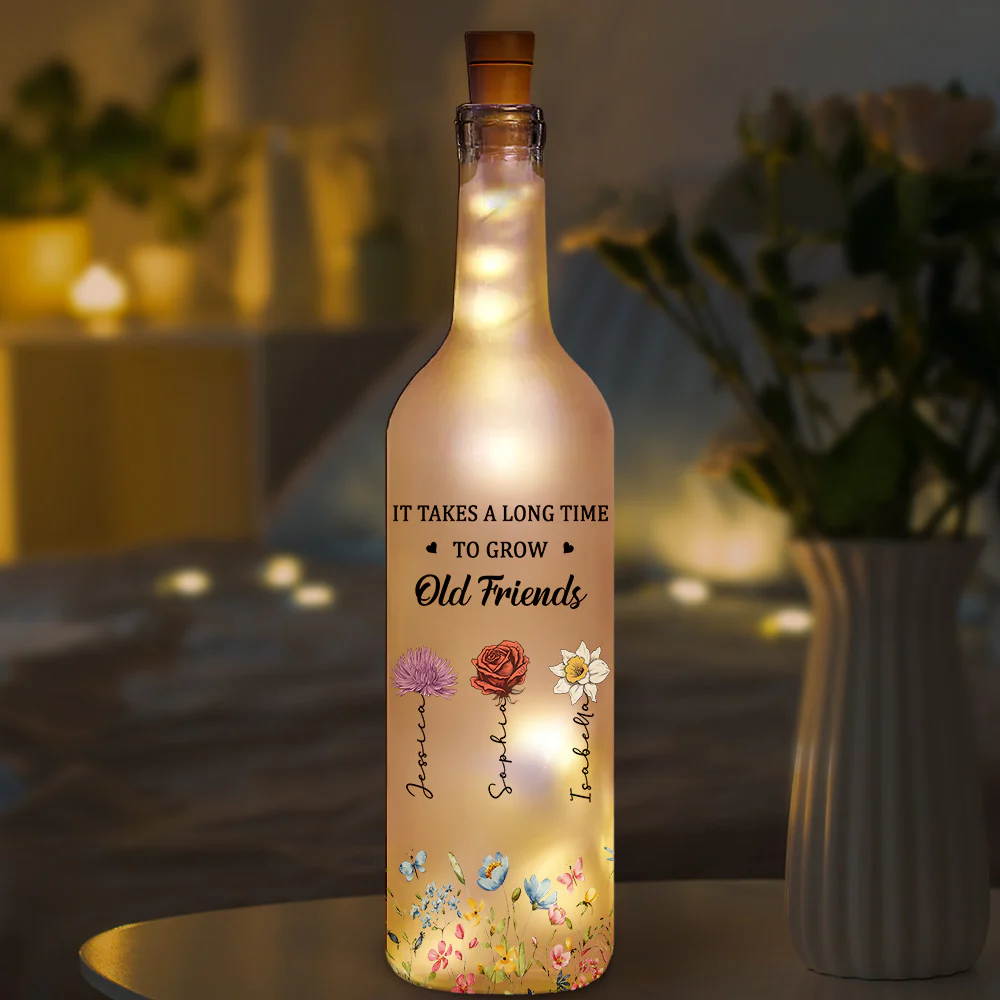 Growing An Old Friend - Personalized Custom Bottle Lamp