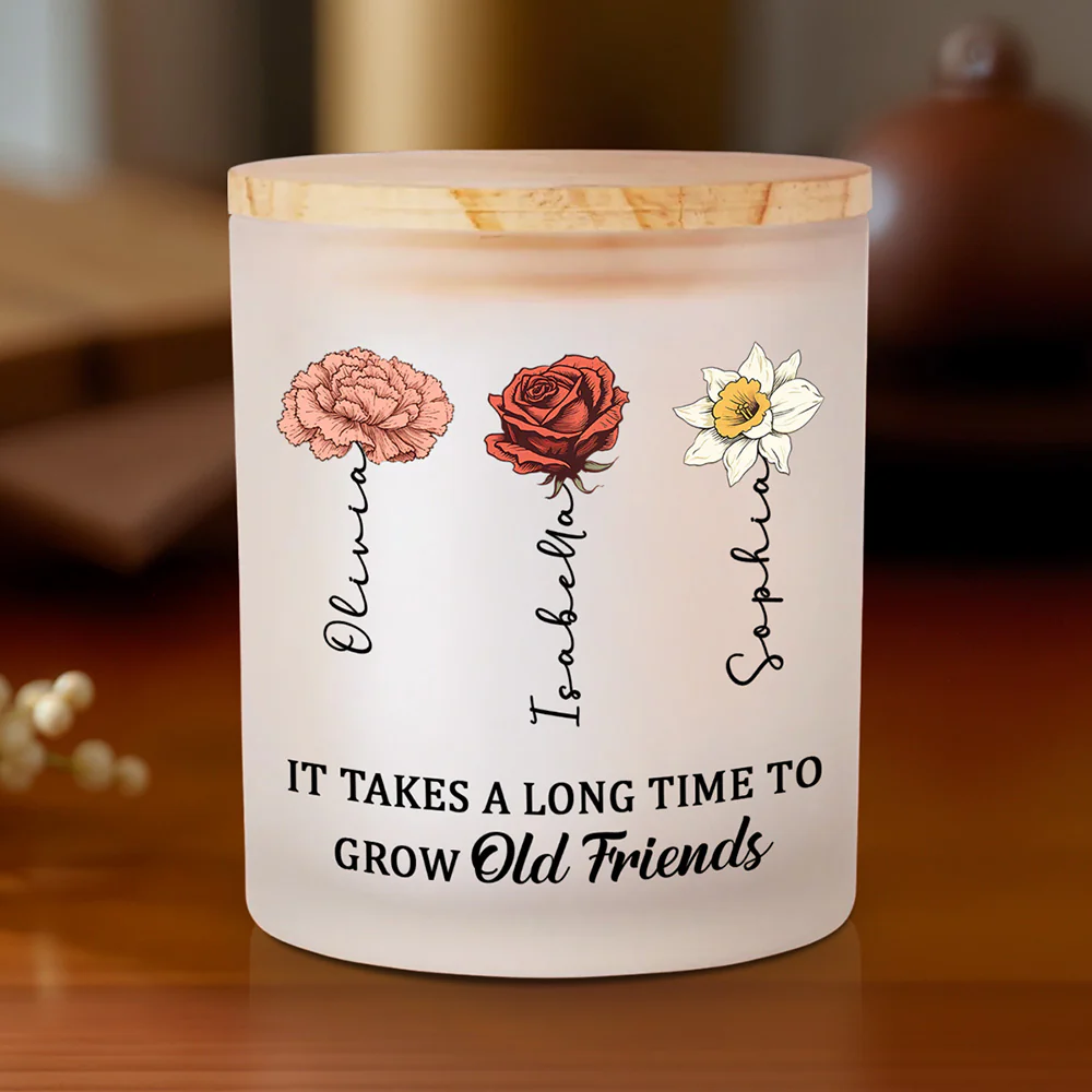 Growing An Old Friend - Personalized Custom Glass Jar With LED Candle - Image 2