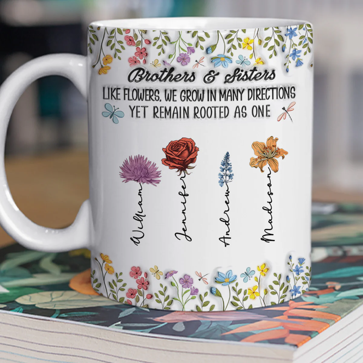 Growing Apart Yet Always Connected - Personalized Custom 3D Inflated Effect Coffee Mug - Image 4