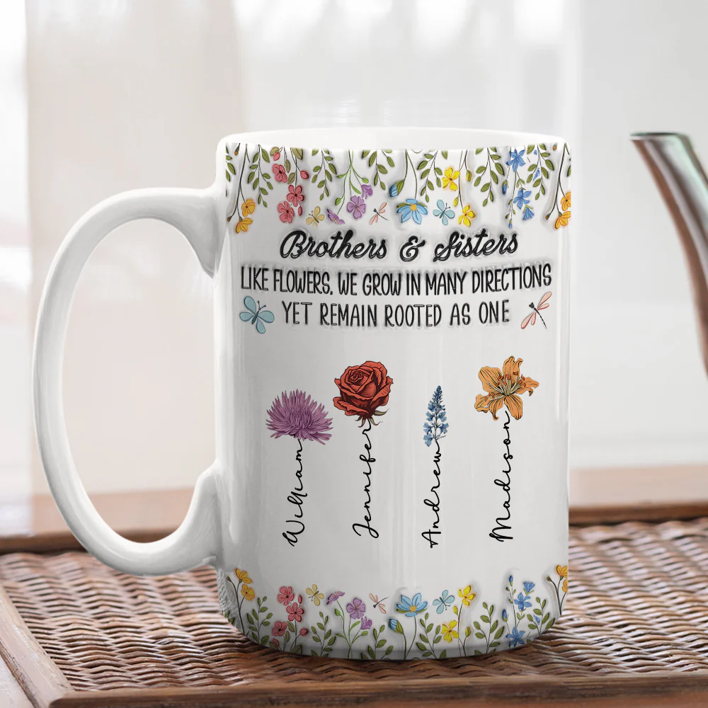 Growing Apart Yet Always Connected - Personalized Custom 3D Inflated Effect Coffee Mug - Image 6