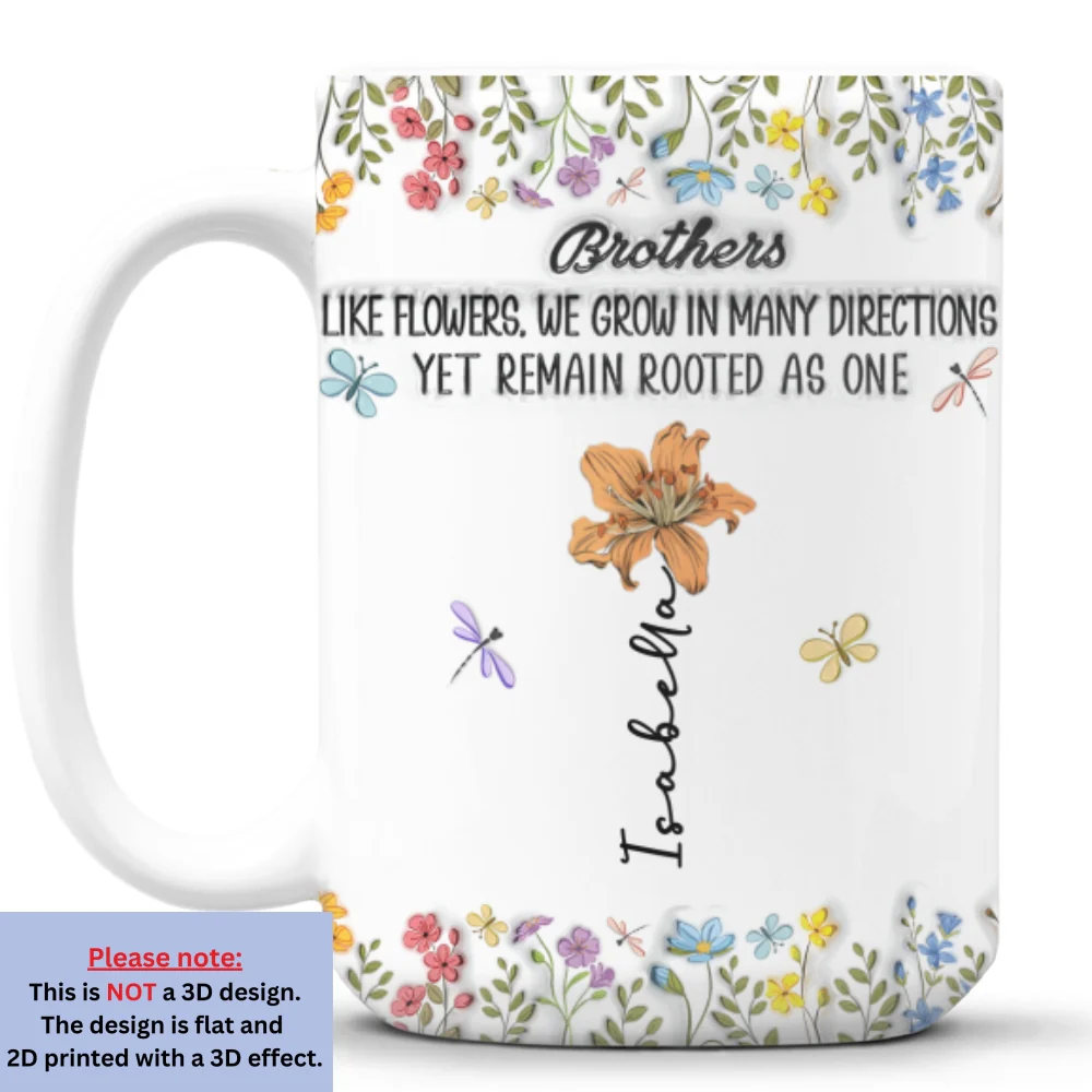 Growing Apart Yet Always Connected - Personalized Custom 3D Inflated Effect Coffee Mug - Image 9