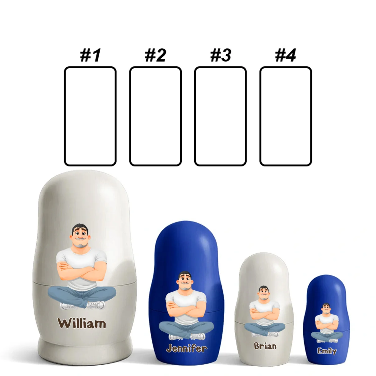Growing Lovely Family - Personalized Custom Nesting Doll - Image 15