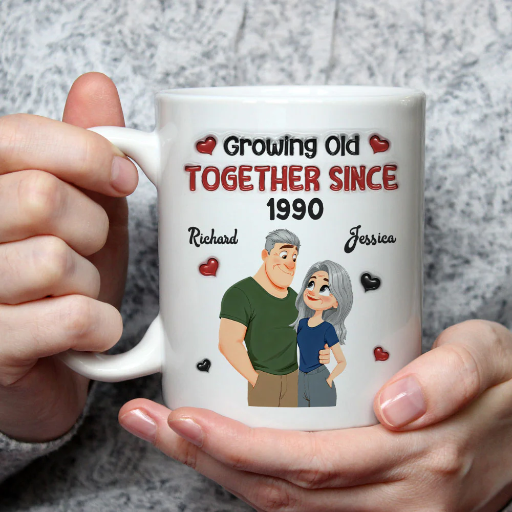 Growing Old - Personalized Custom 3D Inflated Effect Mug - Image 2