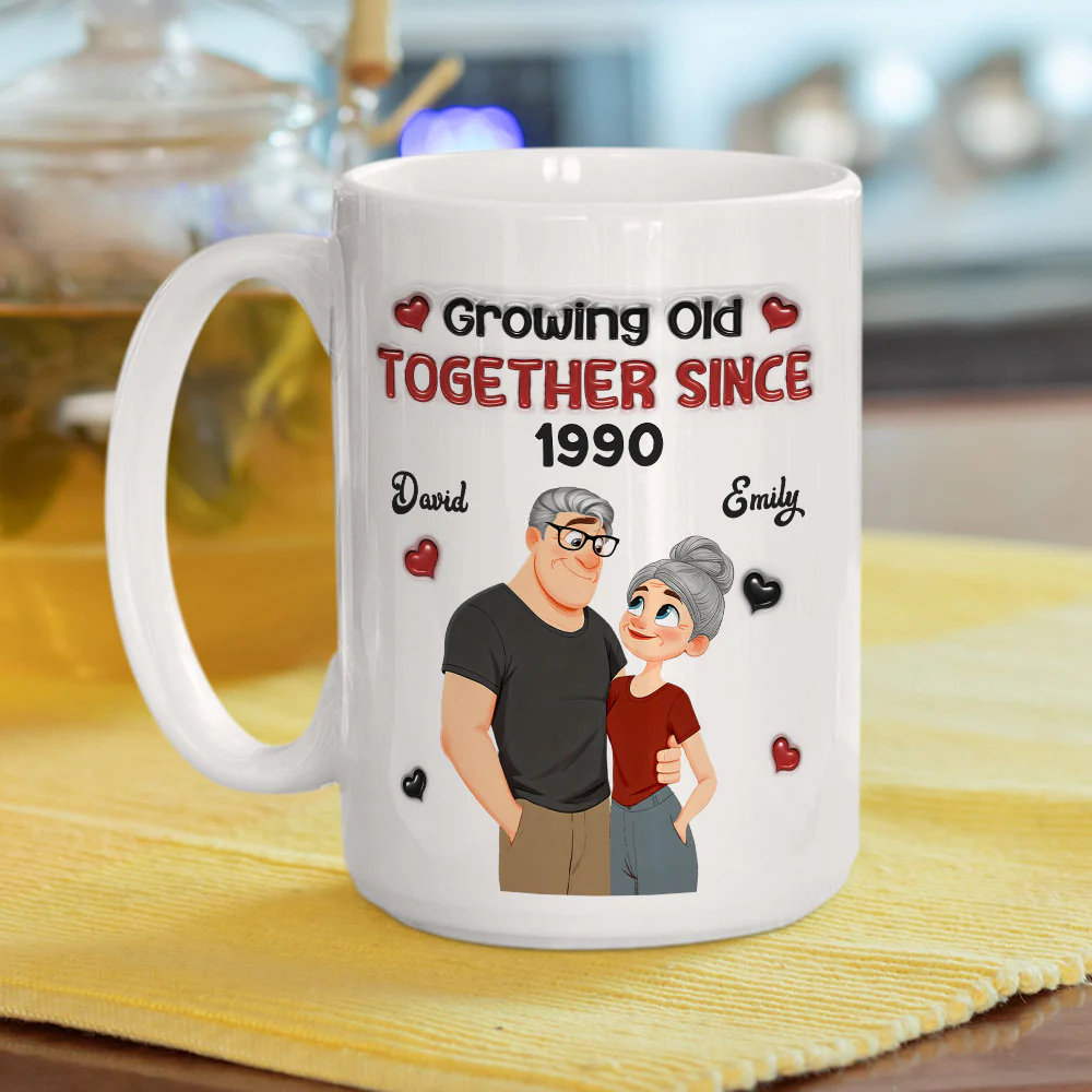 Growing Old - Personalized Custom 3D Inflated Effect Mug - Image 4